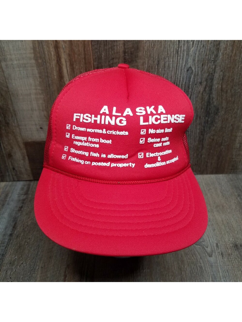 VTG Alaska Fishing License Trucker Hat